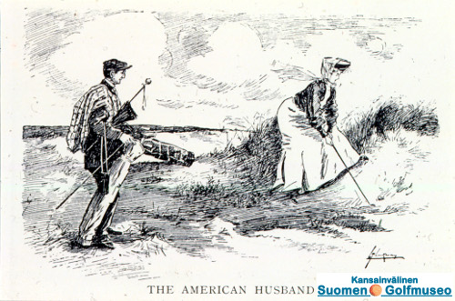 The American Husband. Golf Caricatures - Punch Magazine, England, early 1900s.